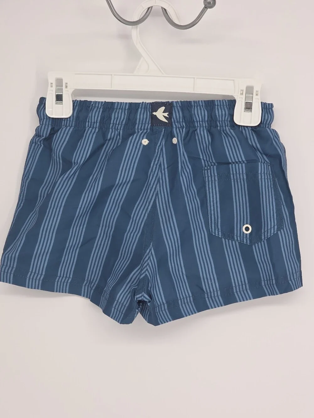 Boys Zara Swim Trunks Size 6 Years Blue Striped NWT